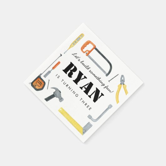 Serviette En Papier Boys Construction Builder jetable (Coin)