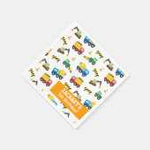 Serviette En Papier Boys Construction Véhicules Motif fête d'anniversa (Coin)