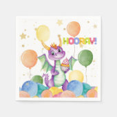 Serviette En Papier Boys mignon Anniversaire de enfant Dragon moderne  (Devant)