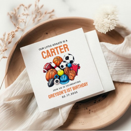 Serviette En Papier Boys Modernes Balles de sport Toutes les étoiles 1