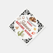 Serviette En Papier Boys My Second Rodeo Cowboy 2e anniversaire (Coin)