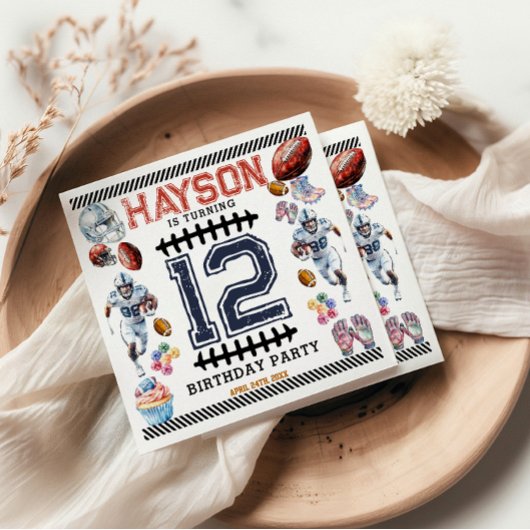 Serviette En Papier Boys Sports Football fête d'anniversaire