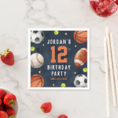 Serviette En Papier Boys Sports Marine Anniversaire (En situation)