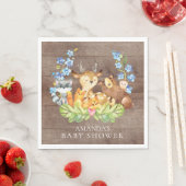 Serviette En Papier Boys Woodland Baby shower papier serviettes (En situation)