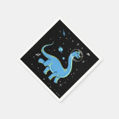 Serviette En Papier Brachiosaurus Bleu Dinos Dans L'Espace (Coin)
