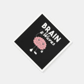 Serviette En Papier Brain Waves Funny Humoristique Brainy Geek Humain  (Coin)