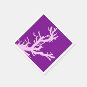 Serviette En Papier Branche corail - améthyste et orchidée (Coin)