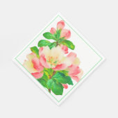 Serviette En Papier Branche de fleur d'eau rose (Coin)