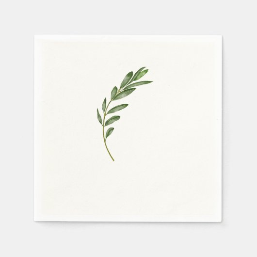 Serviette En Papier Branche d'olive - Napkin (Devant)