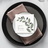 Serviette En Papier Branche d'Olivier sylée mariage de charme méditerr