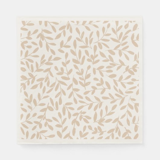Serviette En Papier Branche feuilletée délicate (Devant)