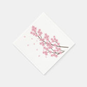 Serviette En Papier Branche japonaise de fleurs de cerisier Sakura (Coin)