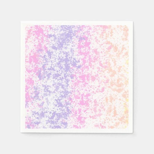Serviette En Papier Branché Pastel Rainbow Splatter (Devant)