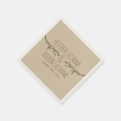 Serviette En Papier Branches à feuillage persistant Mariage serviettes (Coin)