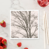 Serviette En Papier Branches d'arbre Brown rose pâle (En situation)