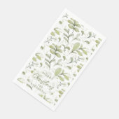 Serviette En Papier Branches de canneberge à l'aquarelle Noël personna (Coin)