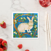 Serviette En Papier Branches de lapin sauvage et de fleurs (En situation)
