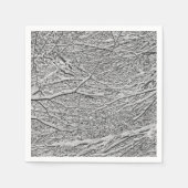 Serviette En Papier Branches de neige Papier Napkin (Devant)