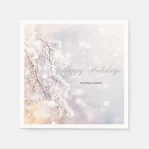 Serviette En Papier Branches de Pays des Merveilles d'Hiver