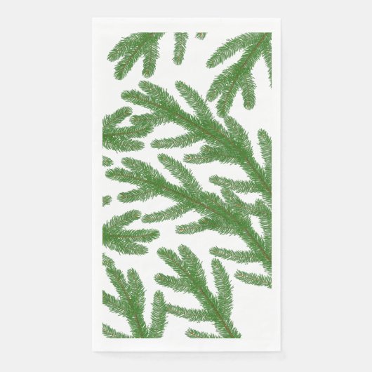 Serviette En Papier branches de sapin de Noël (Devant)