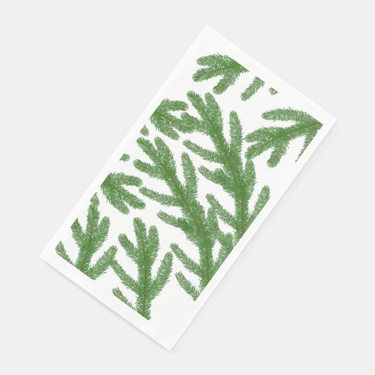 Serviette En Papier branches de sapin de Noël (Coin)