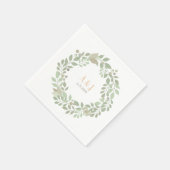 Serviette En Papier Branches d'olive LOVE Collection (Coin)