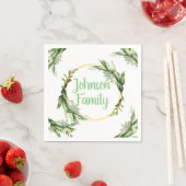 Serviette En Papier Branches d'olivier en fleurs (En situation)
