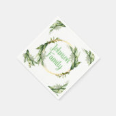 Serviette En Papier Branches d'olivier en fleurs (Coin)
