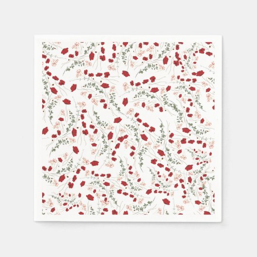 Serviette En Papier Branches et feuilles (Devant)