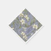 Serviette En Papier Branches Et Fleurs De Saule Délicates (Coin)