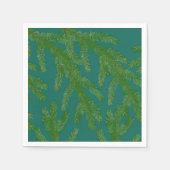 Serviette En Papier Branches Festive Green Fir Tree (Devant)