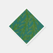 Serviette En Papier Branches Festive Green Fir Tree (Coin)