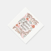 Serviette En Papier Branches, feuilles et citrouilles automne Friendsg (Coin)