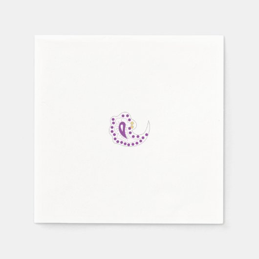 Serviette En Papier Bransoletka z serduszkiem Style, aubergine légère (Devant)