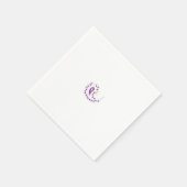 Serviette En Papier Bransoletka z serduszkiem Style, aubergine légère (Coin)