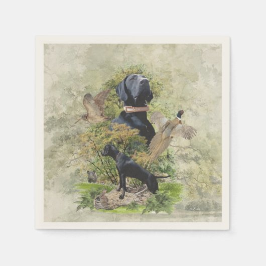 Serviette En Papier Braque allemand (GSP) (Devant)