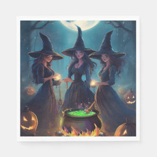 Serviette En Papier Brassin de sorcières d'Halloween