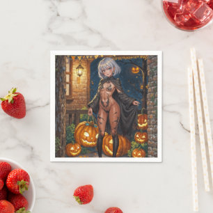 Serviette En Papier Brave Halloween Fille Trick or Treat Body Painting