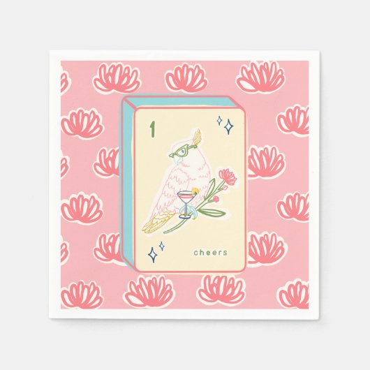 Serviette En Papier Bravo à Bird Bam Mahjong Papier Napkin (Devant)