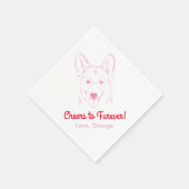 Serviette En Papier Bravo à Furever ! Napkins Mariage Corgi (Coin)