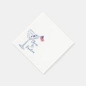 Serviette En Papier Bravo à la liberté 4 juillet verre Martini (Coin)