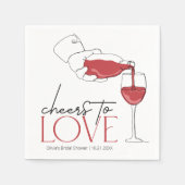 Serviette En Papier Bravo à l'amour | Fête des mariées de dégustation  (Devant)