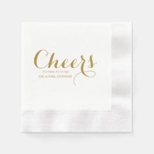 Serviette En Papier Bravo à l'avenir monsieur et madame le mariage