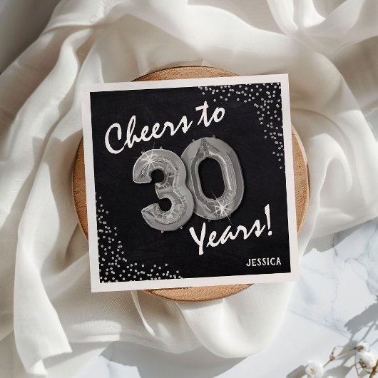 Serviette En Papier Bravo aux 30 ans ! Anniversaire 30 ans