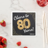 Serviette En Papier Bravo aux 80 ans ! Anniversaire 80 ans (En situation)