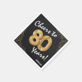 Serviette En Papier Bravo aux 80 ans ! Anniversaire 80 ans (Coin)