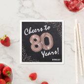 Serviette En Papier Bravo aux 80 ans ! Anniversaire 80 ans (En situation)