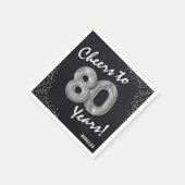 Serviette En Papier Bravo aux 80 ans ! Anniversaire 80 ans (Coin)