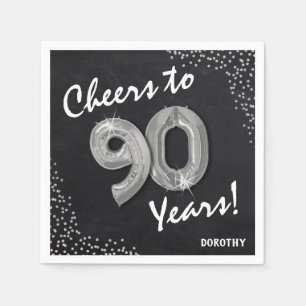 Serviette En Papier Bravo aux 90 ans ! Anniversaire 90 ans