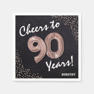 Serviette En Papier Bravo aux 90 ans ! Anniversaire 90 ans
